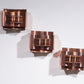 Set of 3 wall lamps Svend Aage Holm Sørensen brutalist and copper,1960
