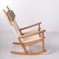 Rocking chair By H. Wegner for Getama model Ge-673 oak zijkant