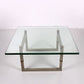 Peter Ghyczy Glass Coffee Table with Stainless Steel Frame Biri T29