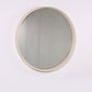 Vintage large round mirror with white edge years 60s.