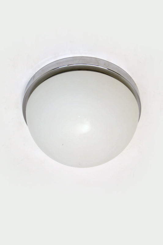 Grote ronden zilveren Plafonnière Glasshuete Limburg voorkant