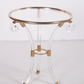 Plexie glass side table or plant table with gold details.