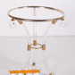 Plexie glass side table or plant table with gold details.