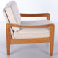 Deens Design teak fauteuil van Ole Wanscher,1960 zijkant