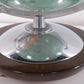 Midcentury glazen Globe met licht van Columbus DuoErdglobe, Duitsland detail voetstuk