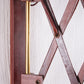 Teakhouten Harmonica wandlamp detail hout