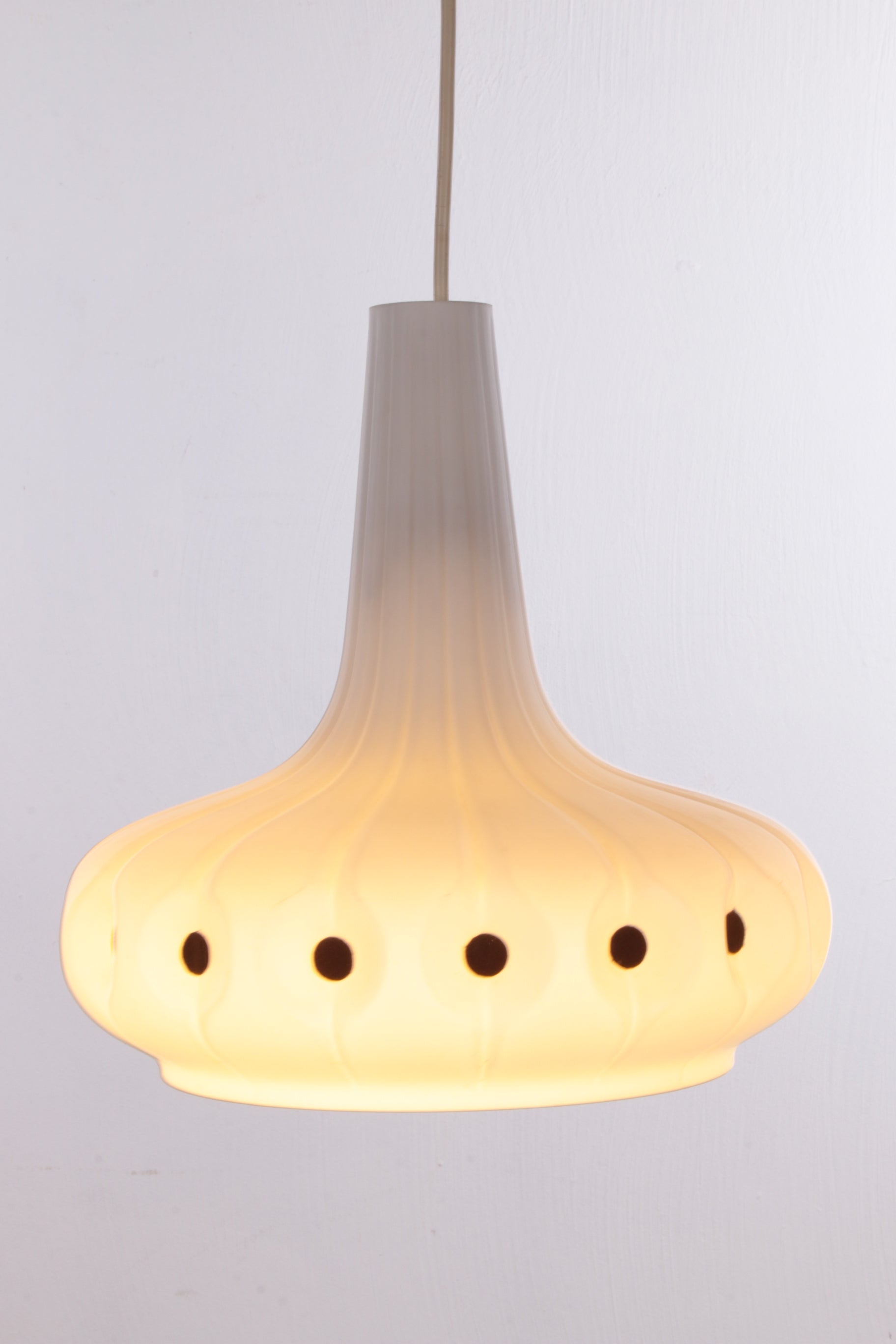 Design Peill & Putzler hanglamp, 1960 licht aan