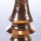 Grote keramieken gouden tafellamp hand gedraaid met originele kap uit de 70 jaren