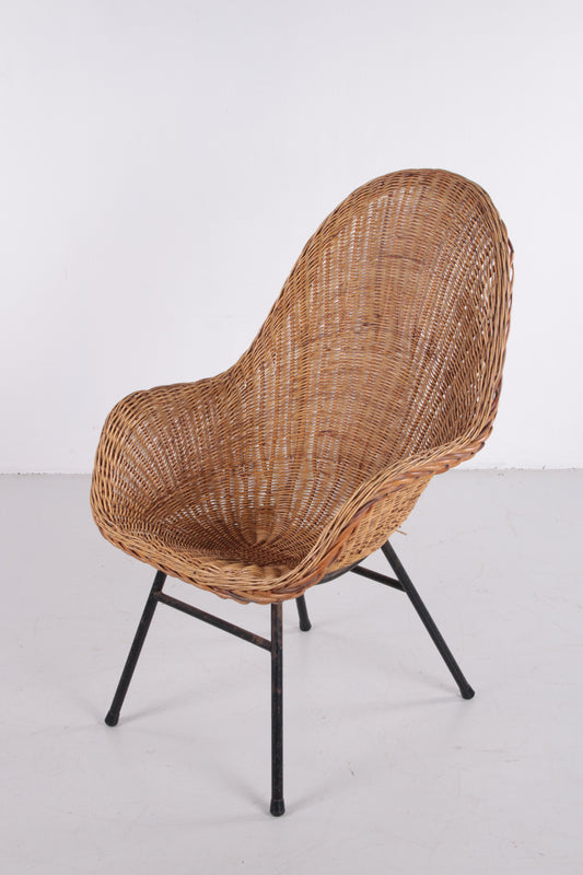 Rattan lounge chair by Dirk van Sliedregt