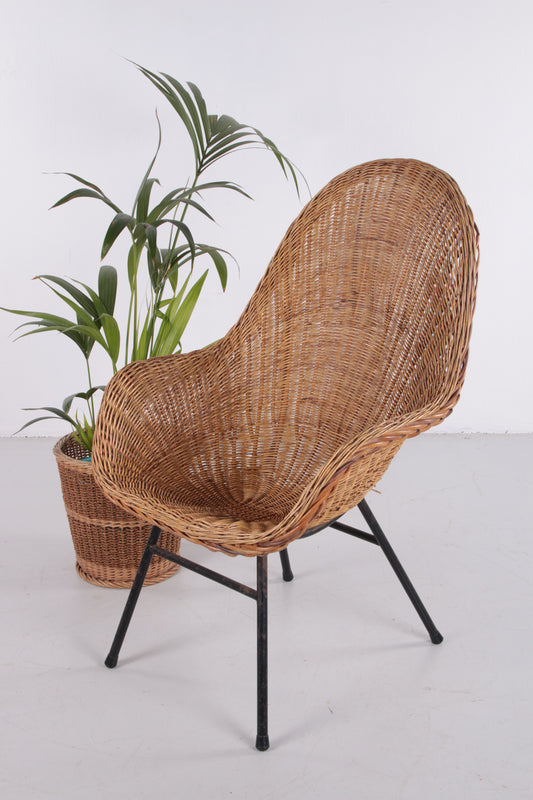 Rattan lounge chair by Dirk van Sliedregt