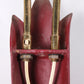 Set van twee rode Mid Century Franse wandlampend detail achterkant