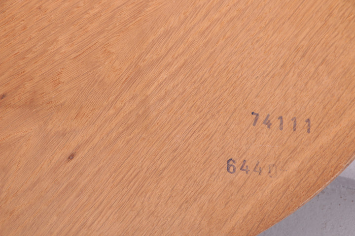 Grote Ronde licht houten Wandspiegel nummers achterkant