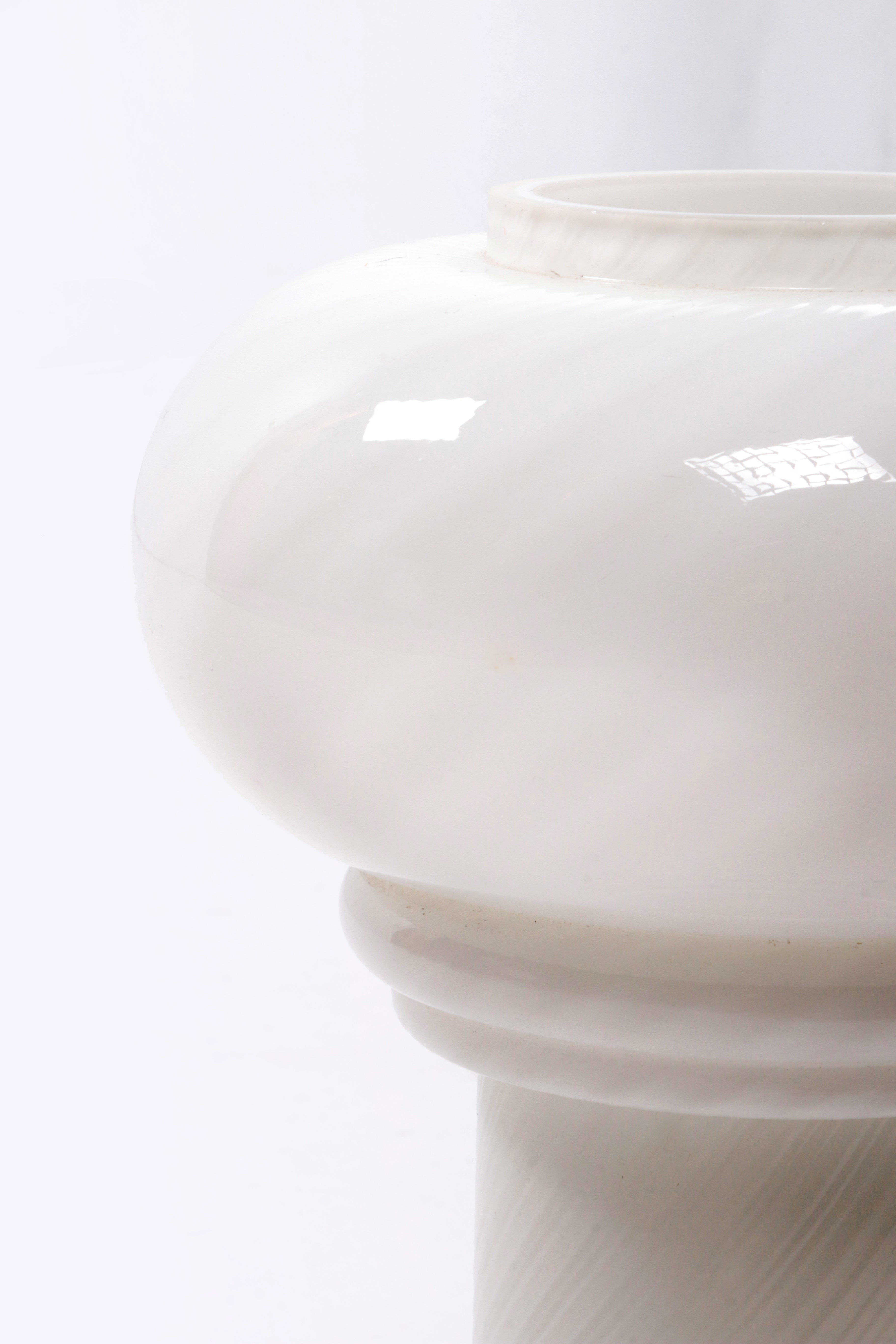 Vintage Set van 2 Opaline glazen lampjes,1960 Duitsland.