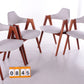 Set van 4 Deens Design eettafelstoelen Model Compas Kai Kristiansen voor sva Mobler totaal beeld