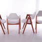 Set van 4 Deens Design eettafelstoelen Model Compas Kai Kristiansen voor sva Mobler alle zijdes stoel 