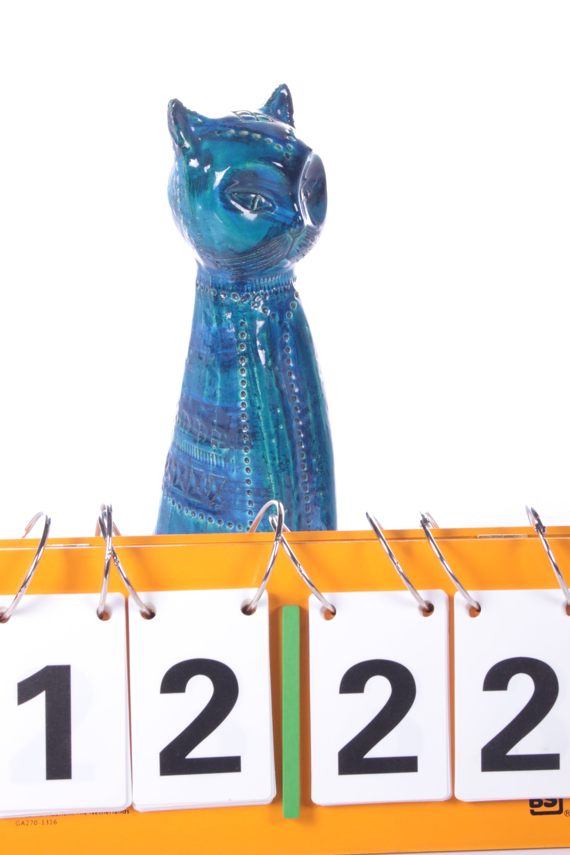 Rimini Bitossi Blue cat made of ceramic by Aldo Londi 1960s