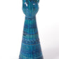 Rimini Bitossi Blauwe kat gemaakt van keramiek door Aldo Londi 1960