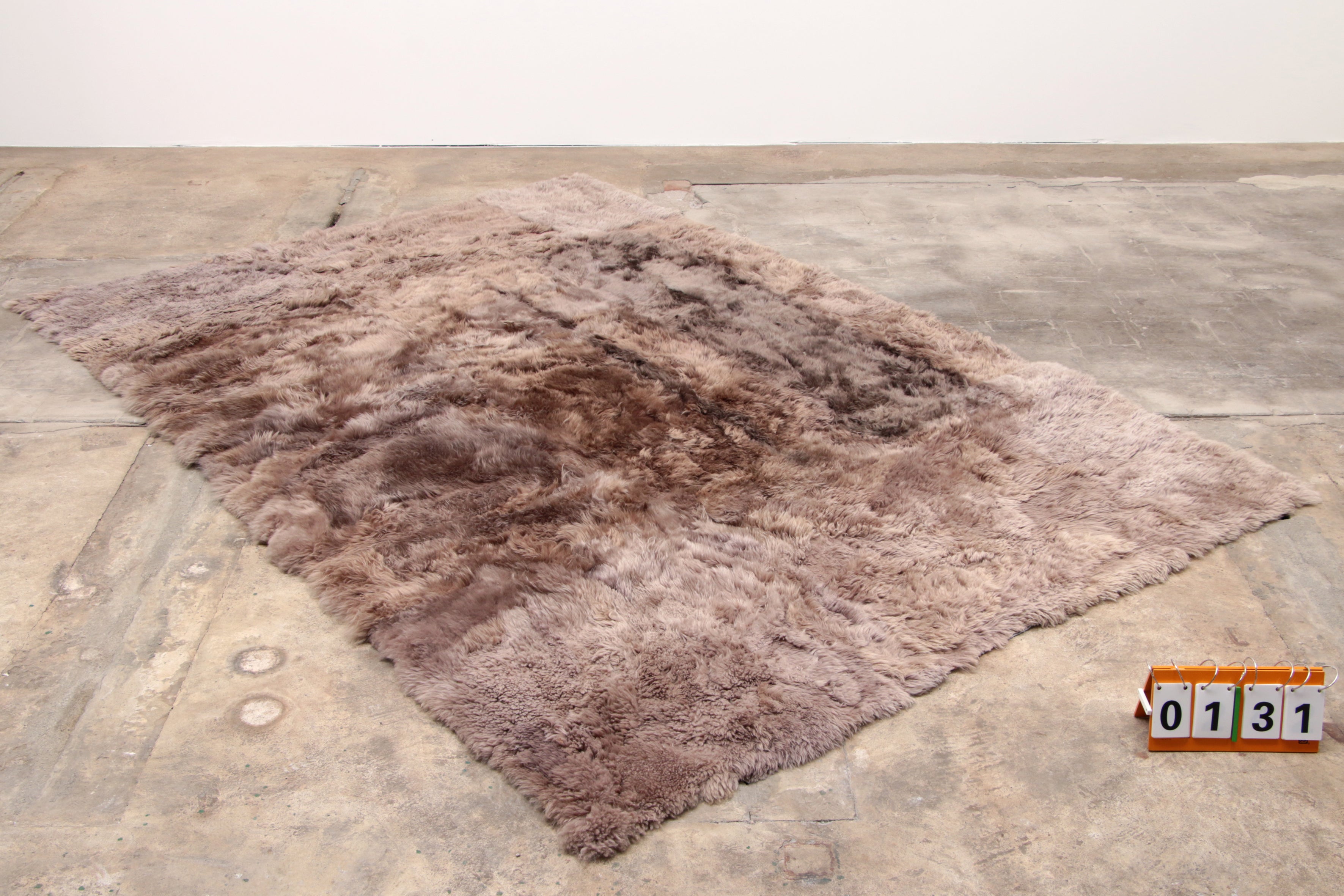 Vloerkleed van lamswol merk Taiga Lambert,1970 Duitsland.