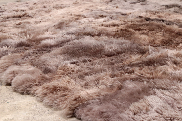 Vloerkleed van lamswol merk Taiga Lambert,1970 Duitsland.