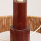 Vintage Temde Hanglamp met walnoot en raffia,jaren 60