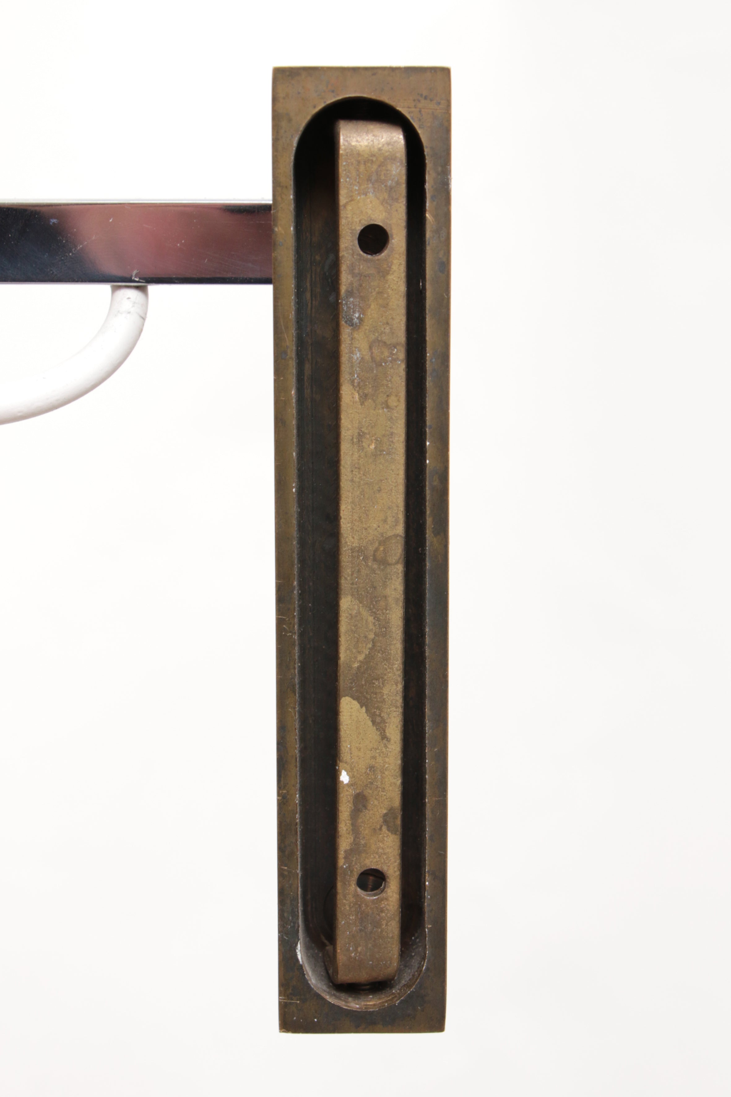 Deens wandlamp met chrome mooi strak model,1960