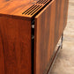 Sideboard and bar cabinet veneer rosewood with refrigerator, 1960 Germany.