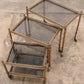 Set Maison Jansen Trolley s three tables made in the 50s in France.