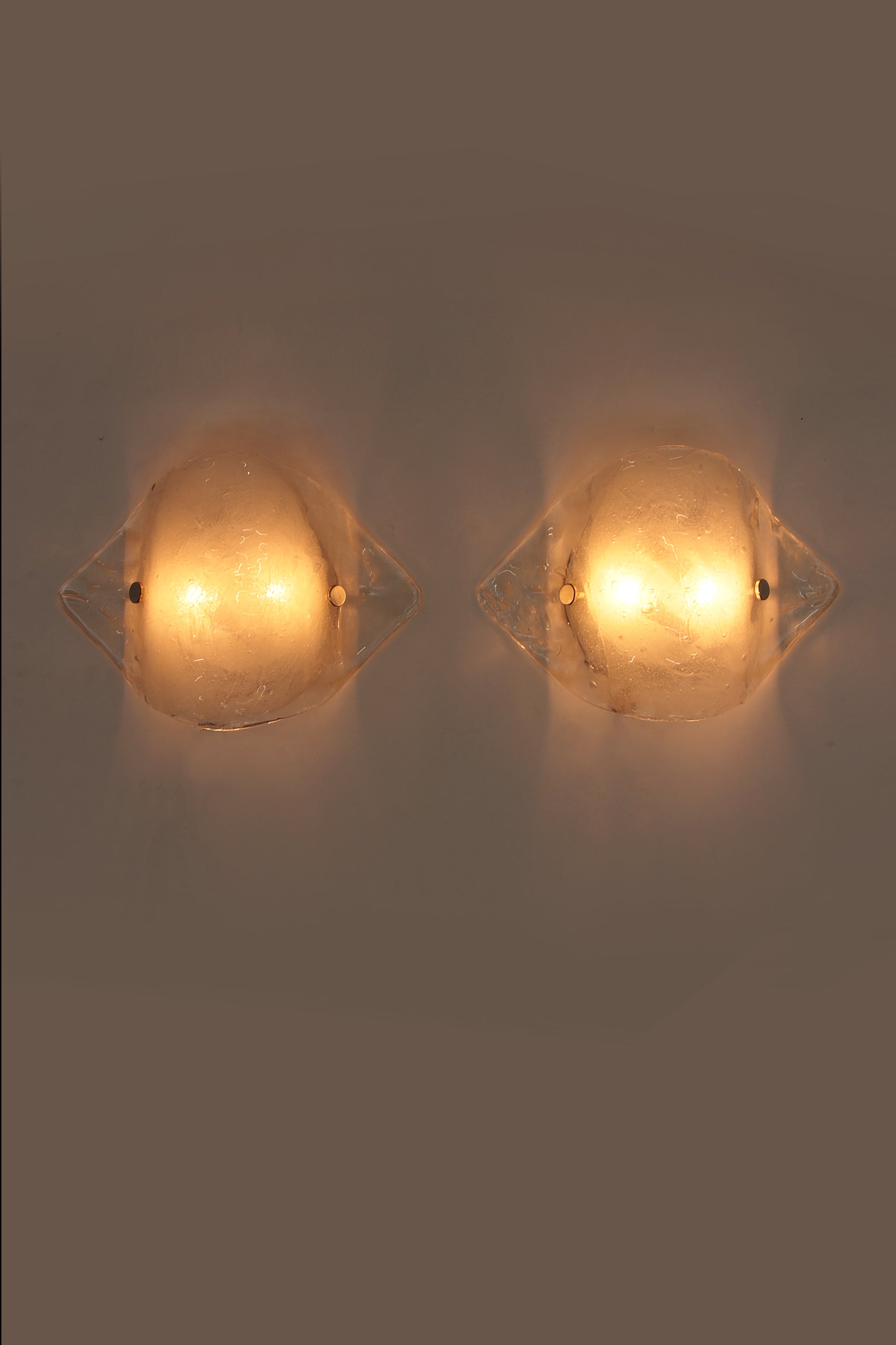 Set van 2 murano glas wandlampen van J.T. Kalmar, jaren 70.