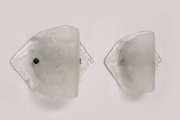 Set van 2 murano glas wandlampen van J.T. Kalmar, jaren 70.