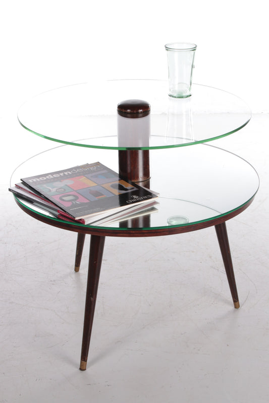 Vintage Franse ronde Salontafel gemaakt in 1960s