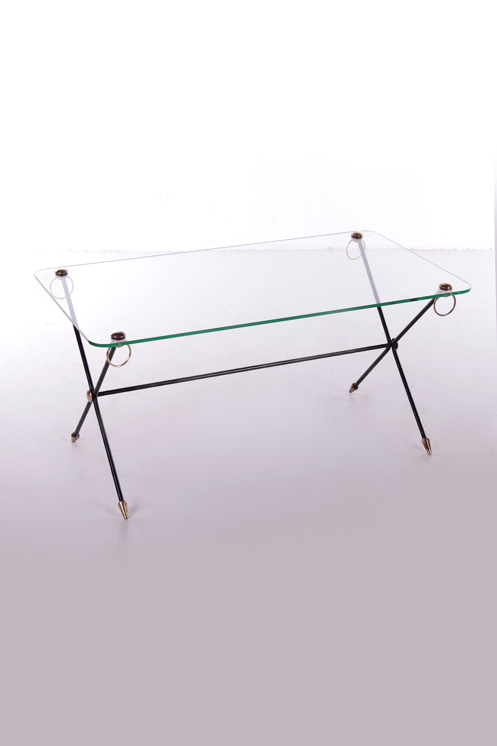 Jacques Adnet X-Base Coffee Table, 1960 Vintage Design