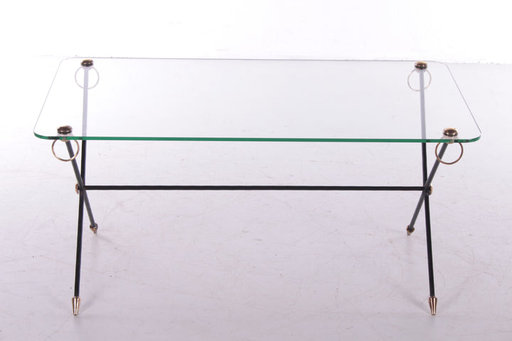 Salontafel Jacques Adnet X-Base Model,1960 voorkant