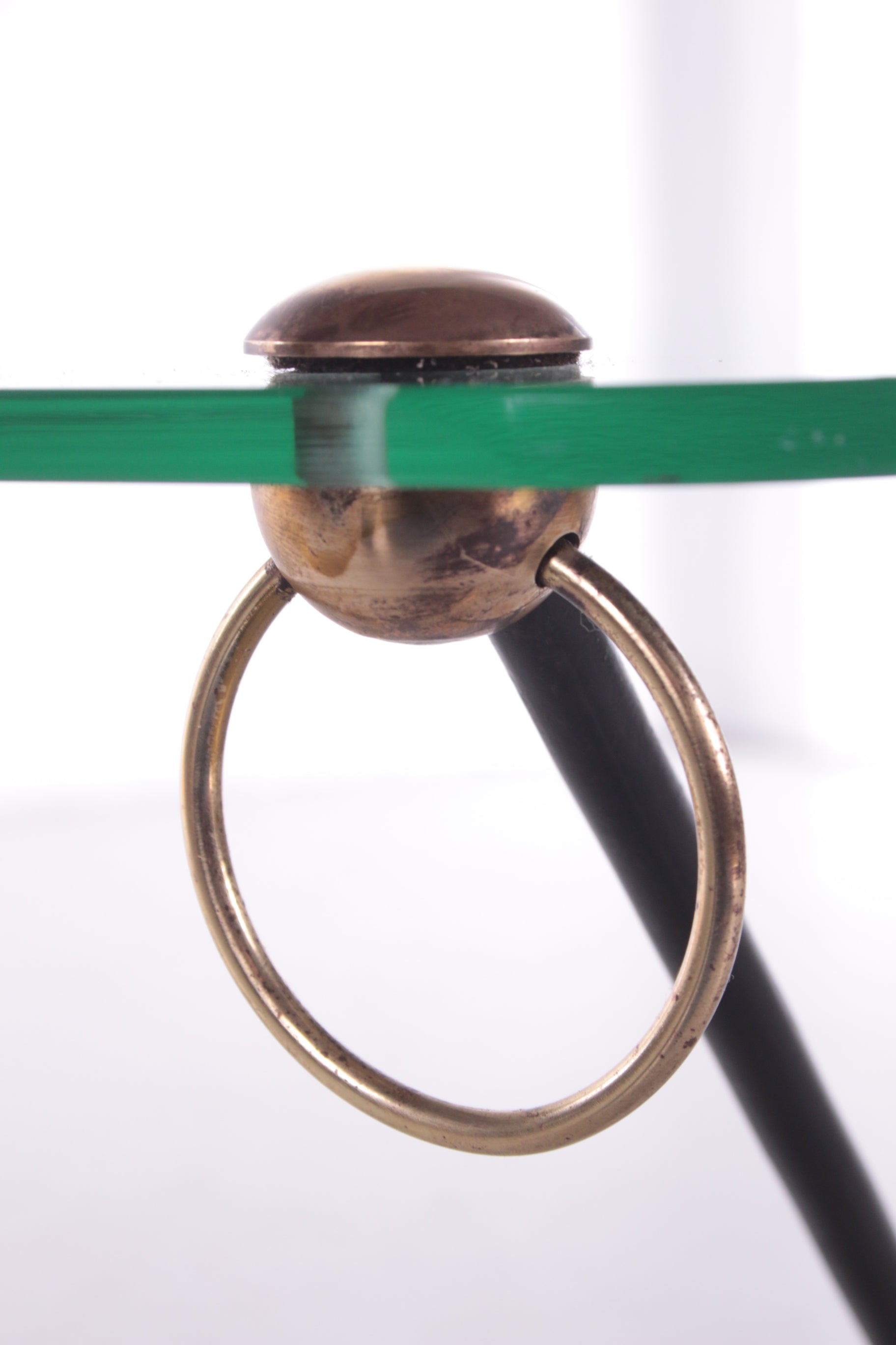 Salontafel Jacques Adnet X-Base Model,1960 detail ring