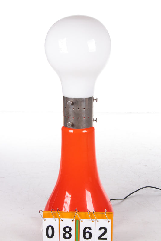 Carlo Nason Model Lipstick Design Vloerlamp,Gemaakt door Mazzega Italy