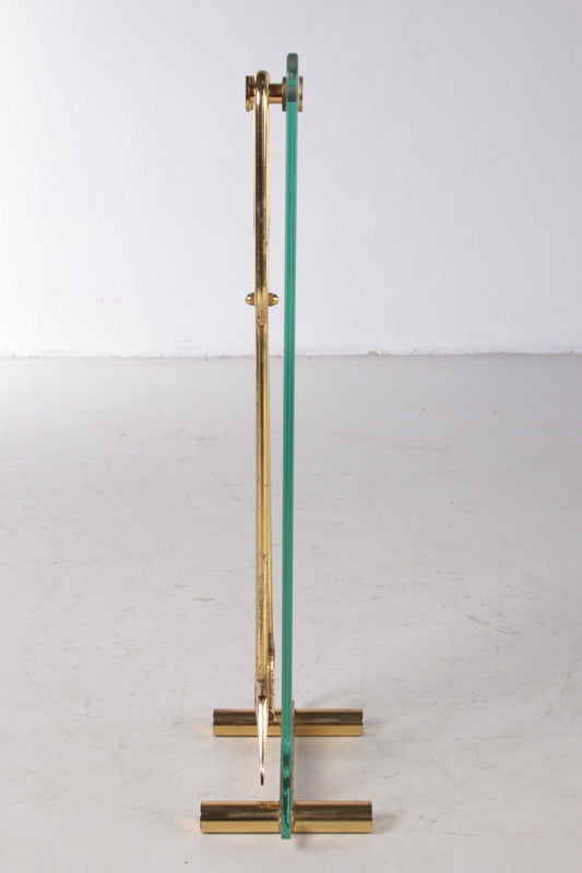 Stijlvol Italiaanse Open haard standaard Plexiglas met messing,1980