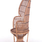 Vintage Bamboe Pauwstoel Emanuelle Chair,1970s zijkant