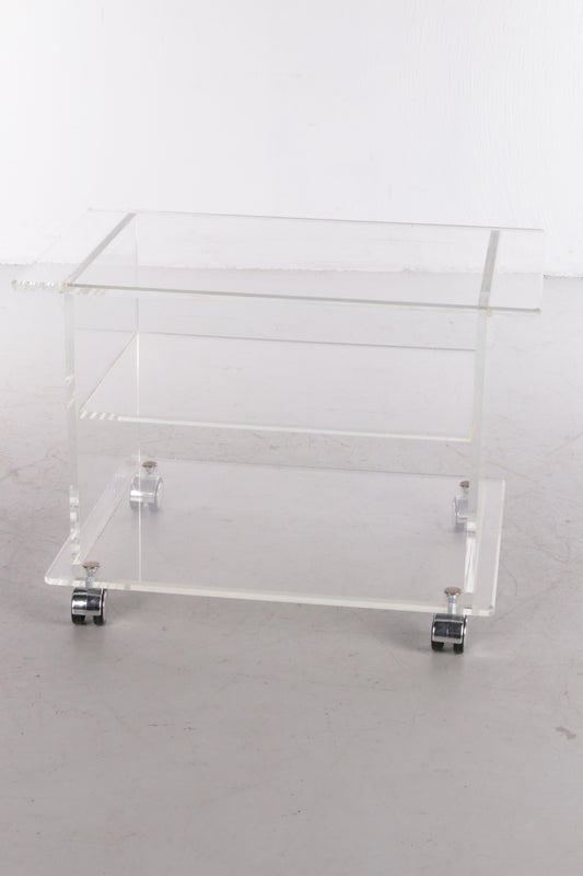 Vintage Plexiglas trolley jaren 70