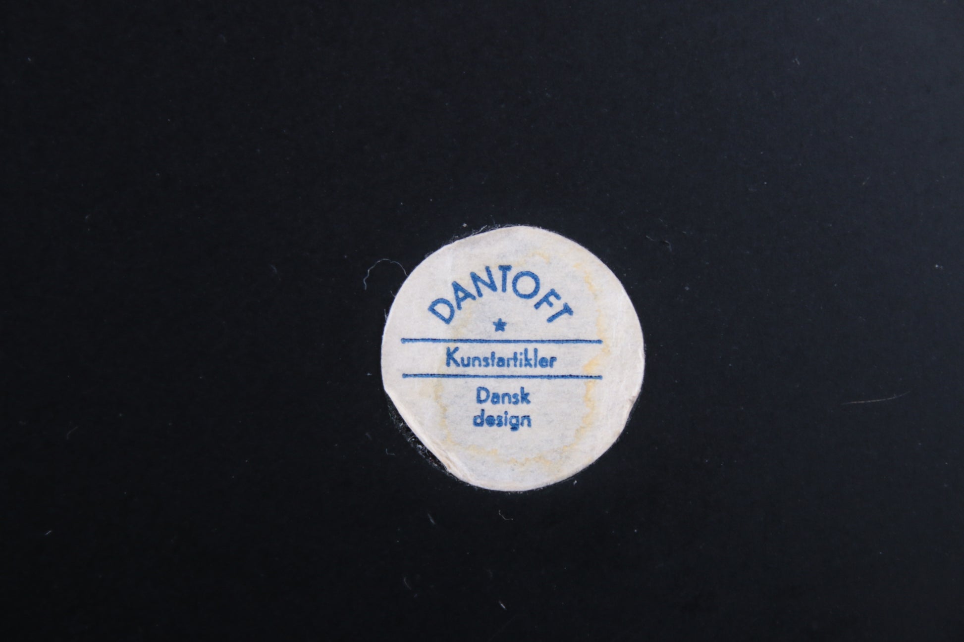 Dantoft Dansk Design wandspiegel,1960 detail sticker