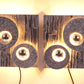 Vintage Set of Alluminum Wall Lights from the 1960s France.