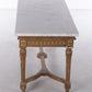 Very old French coffee table with white marble top,1930s.