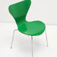 Model 3107 dining table chair green by Arne Jacobsen 1979