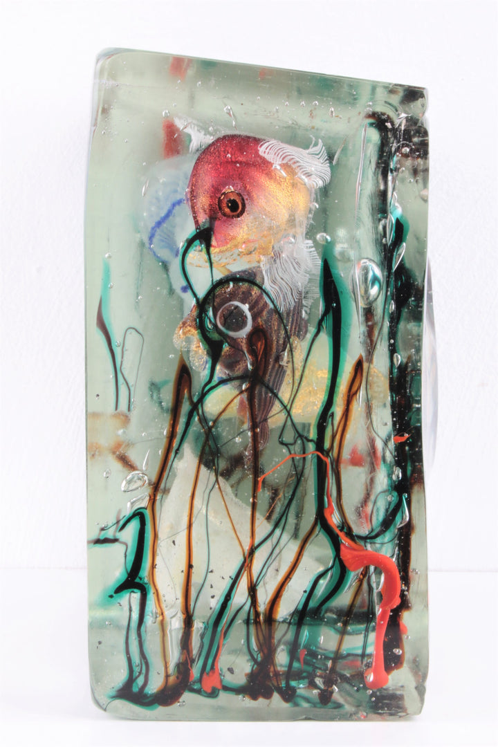 Zeer groot Murano-aquarium Alfredo Barbini voor Cenedese, circa 1960 zijkant