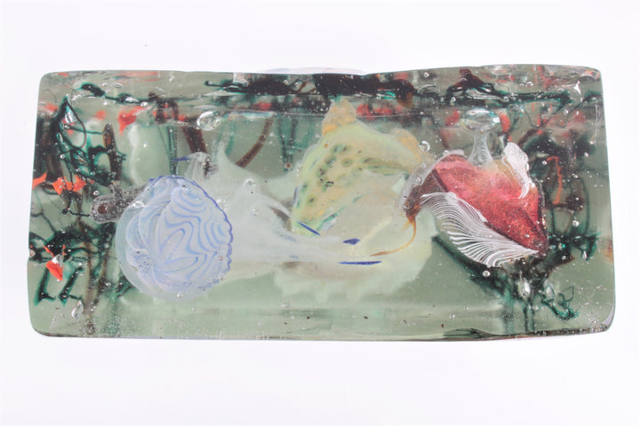 Zeer groot Murano-aquarium Alfredo Barbini voor Cenedese, circa 1960 bovenkant