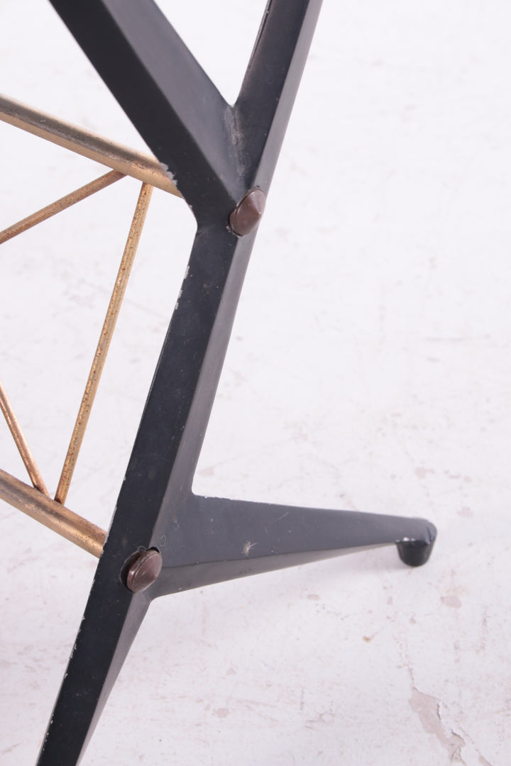 Angelo Ostuni Set van 3 bijzettafels, Italy 1950 detail schroeven