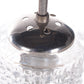 Vintage Ijsglas kogel hanglamp van Doria Leuchten,1960s chrome houder