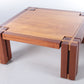 Brutalist Teak wooden coffee table,1970s