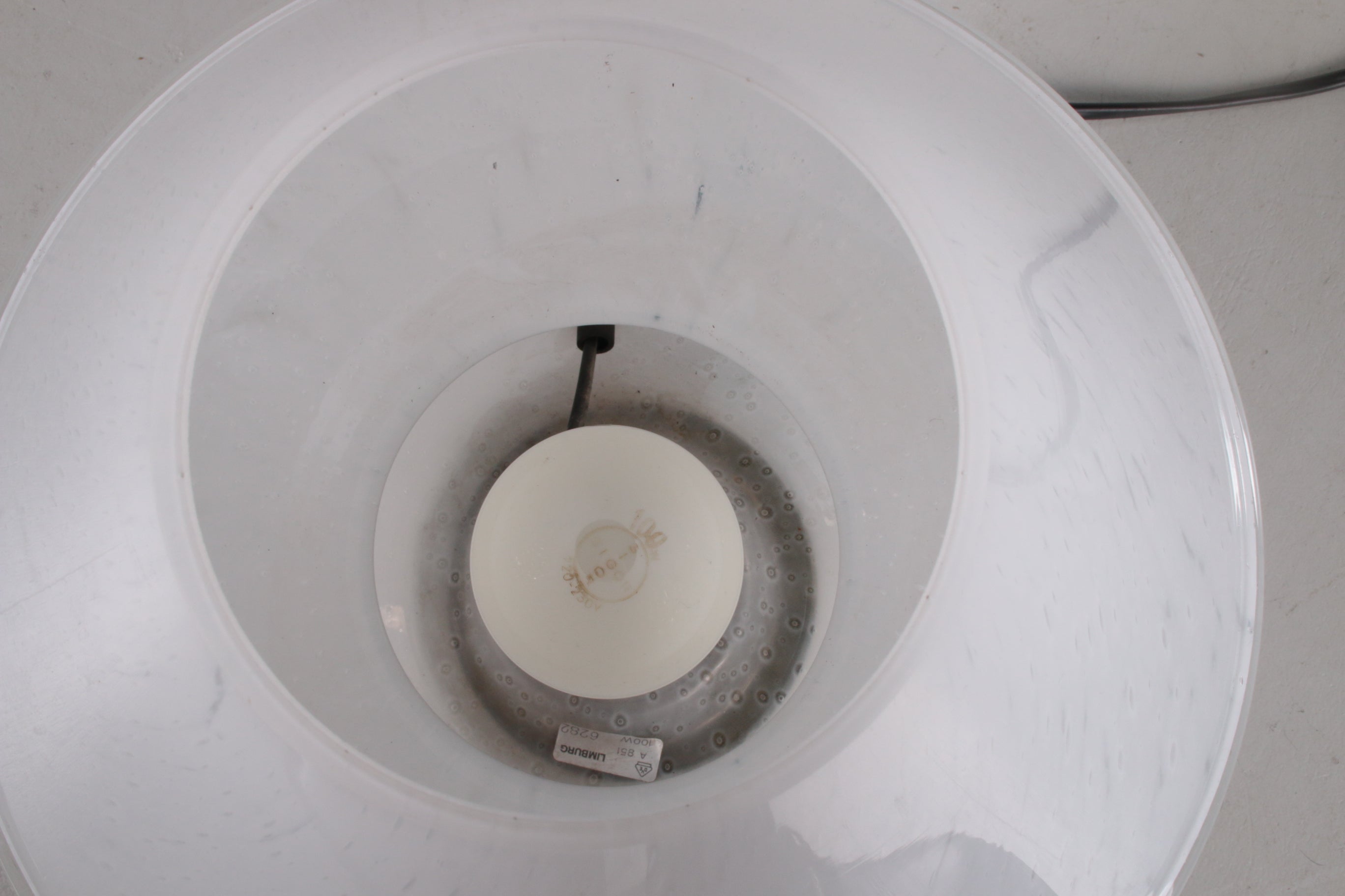 Murano Tafellamp Model Champignon van Glashutte Limburg.1960sbinnenkant