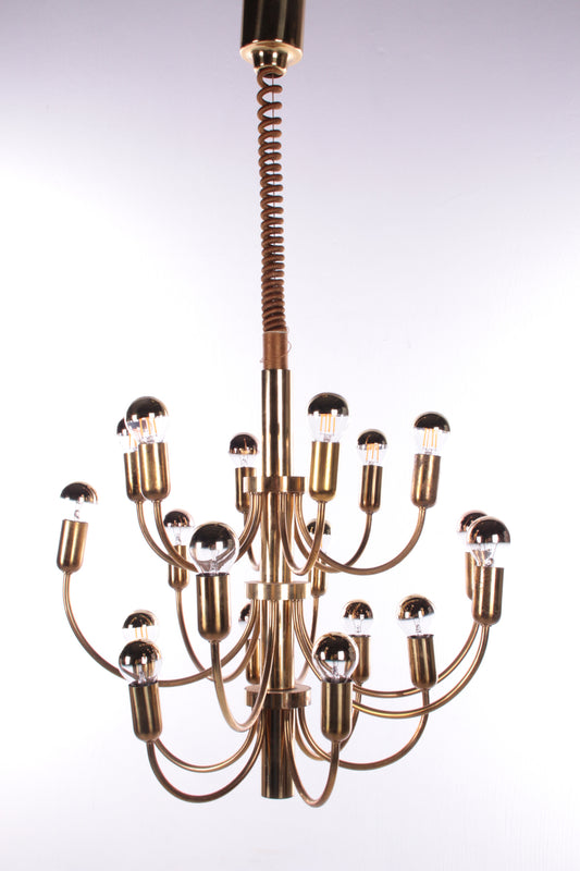 Geatano Sciolari Hanglamp voor Boulanger met 18 lampjes,1960