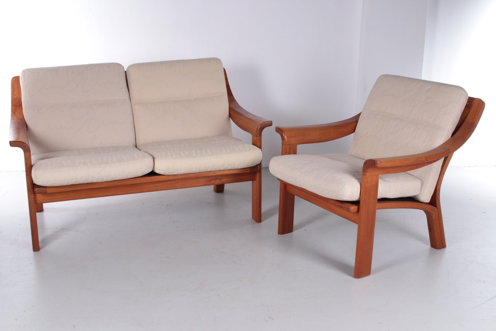 Vintage Deens Design Bank en fauteuil,1960 voorkant