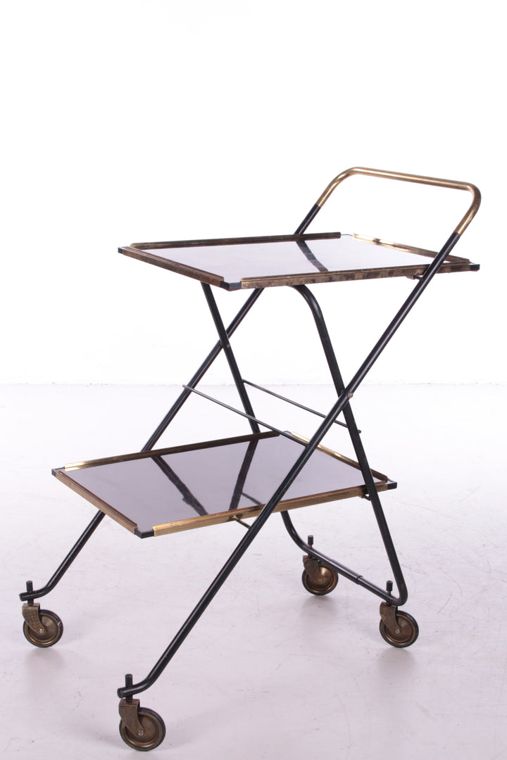 Vintage Franse Serveertrolley of Drankenkar,1960 leeg